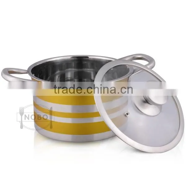 high quality colorful hot pot sets with lid
