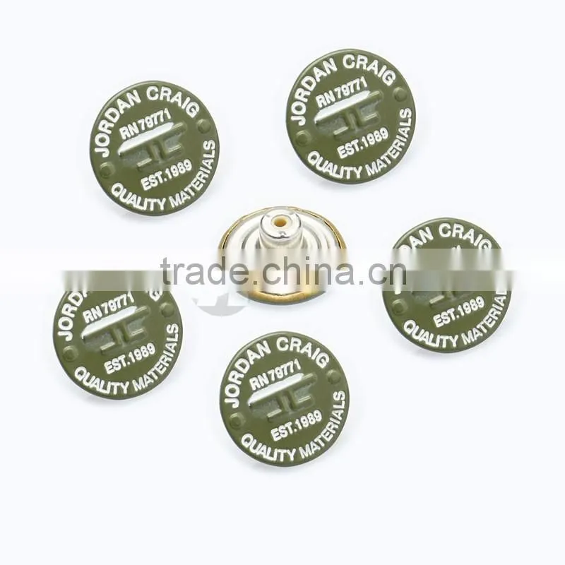 Colorful Custom Brass Shank Jeans Button