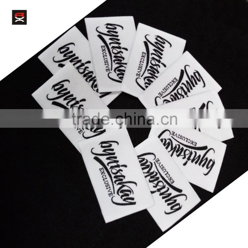 Custom Colorful Embossed effect woven labels ,clothing label