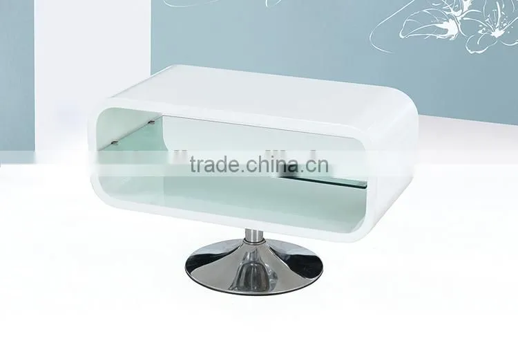 High glossy painted glass lcd TV stand