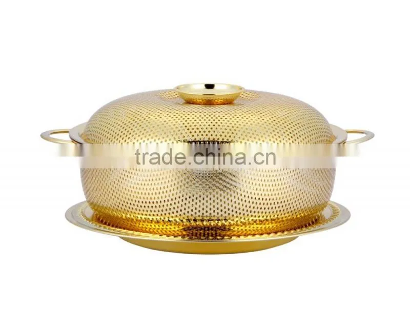 2015 stackable stainless steel woven fruit basket with lid