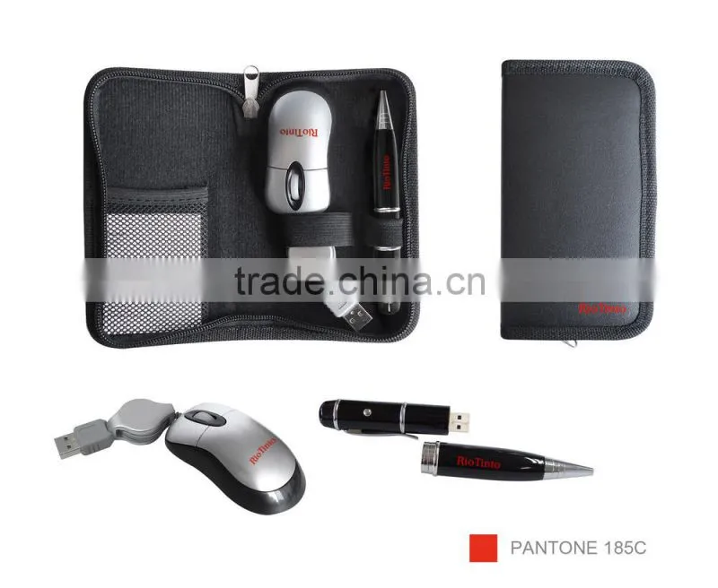 Christmas Promotional Gifts with Heahphone Mouse USB Hub Data Cable