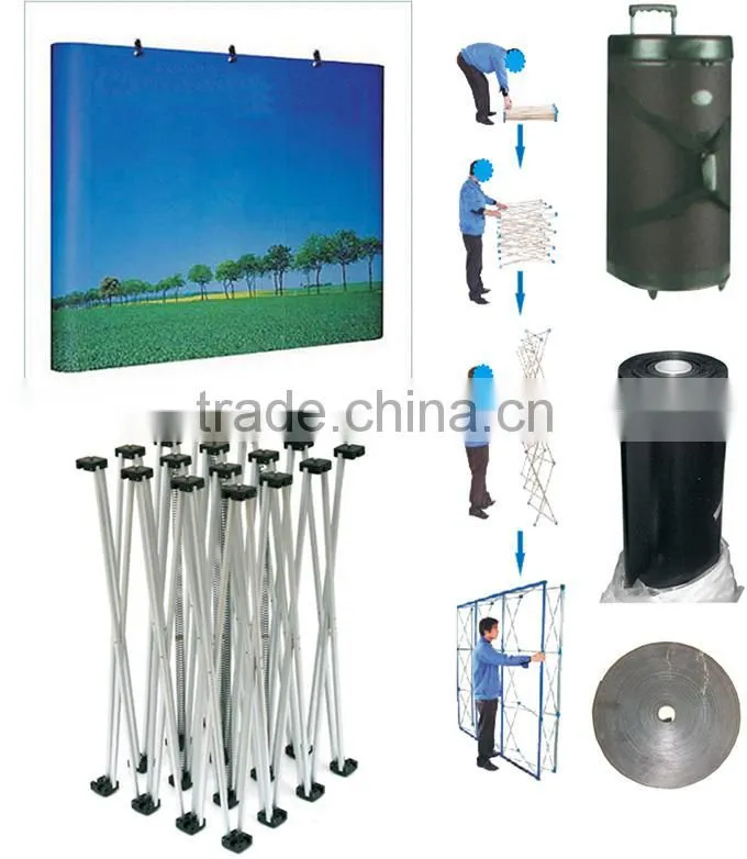aluminum spring pop up stand/pop up display/pop up counter