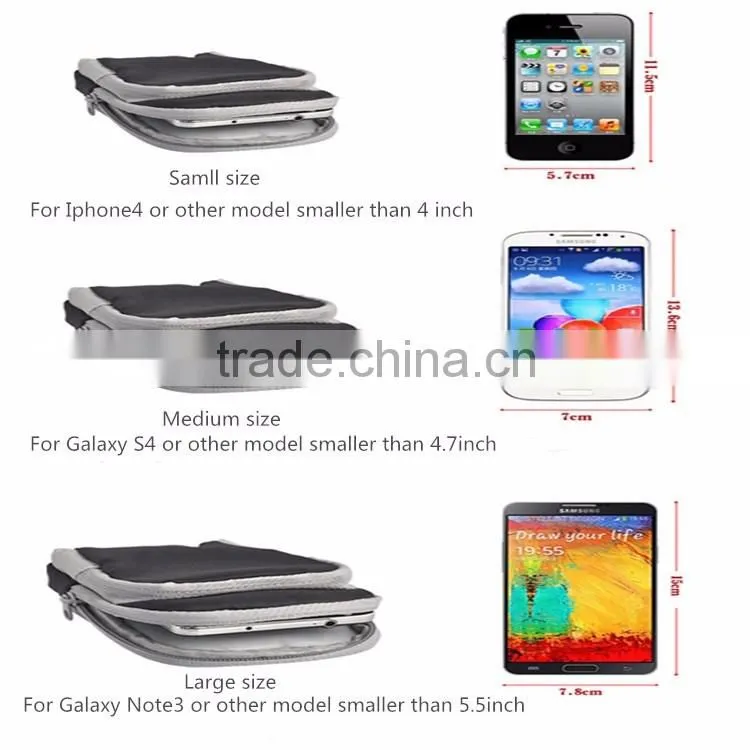 New style best selling customer armband cell phone armband canvas running armband
