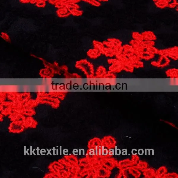 New item 100% polyester knitting wool wave pattern fabric for dress