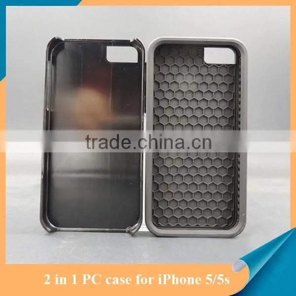 2 in 1 TPU+PC sublimation cell phone case for iPhone 5/5s