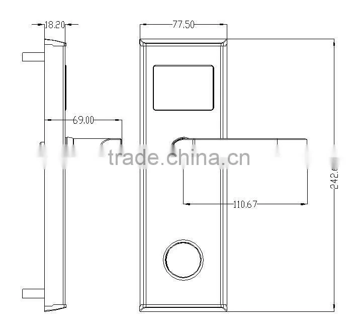 China Hot Style Intelligent Automatic Zwave Door Lock