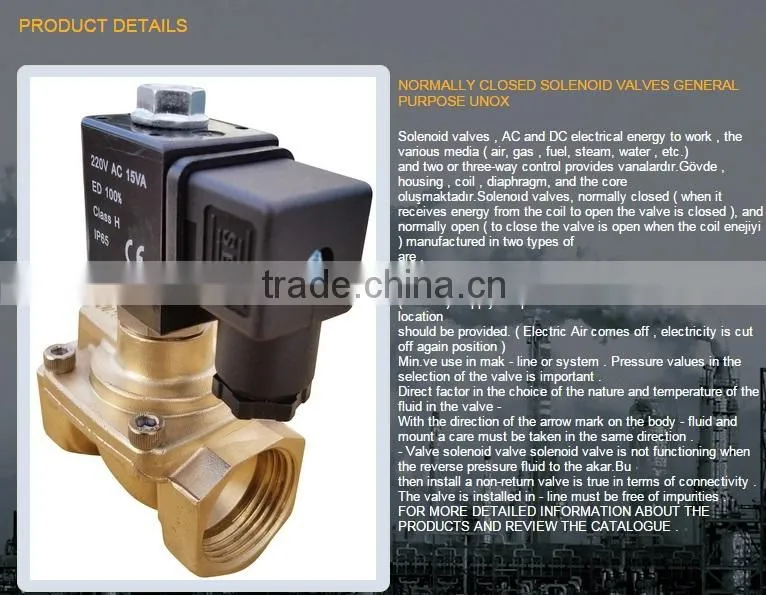 UNOX SOLENOID VALVES GENERAL PURPOSE