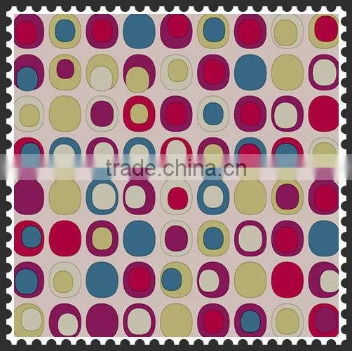 Polka dots printed taffeta fabric