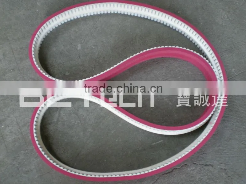 PU Timing Belt With Guide Belt&Grooving Rubber