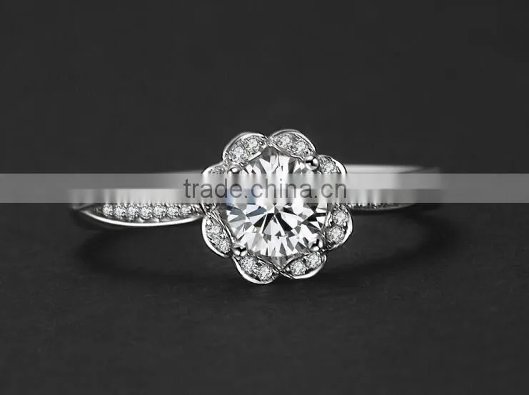 Hot sale silver jewelry 925 Sterling silver ring flower design