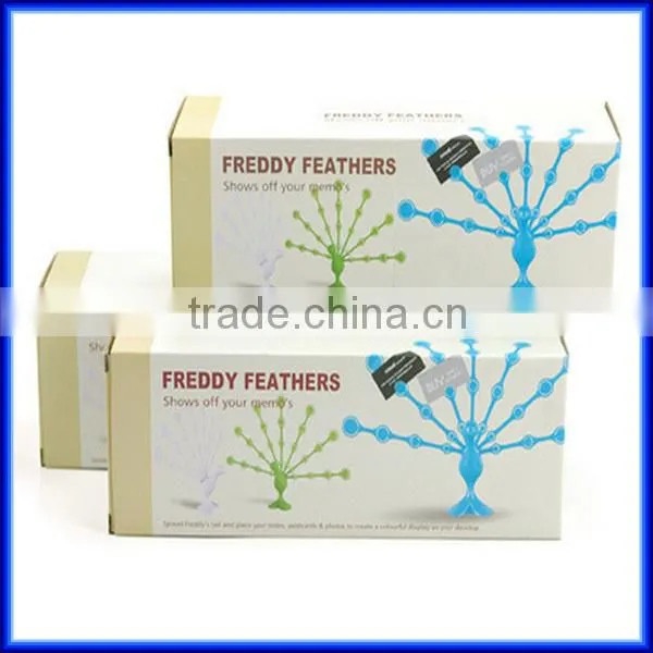 Interesting peacock name card and memo card holder, office desk peacock note card holder ID card holder