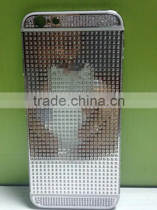 High quality Platinum plated luxury full diamond for iphone 6 plus