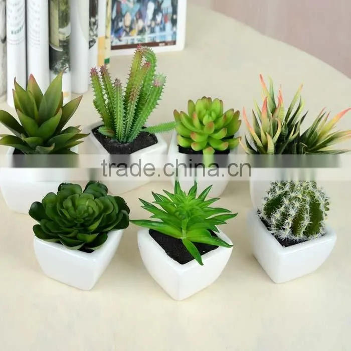 Home Decoration Use NEW Mini Novel Ceramic Porcelain Bonsai Grass Doll Hair Plant Head Planter Gift