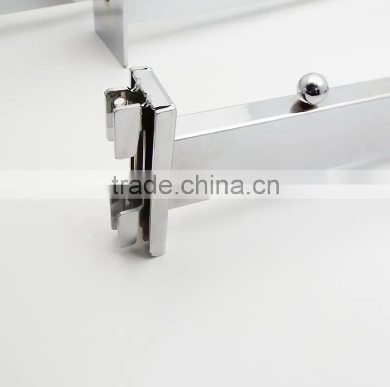 Metal Chrome Clothing Hooks Square Slotted Hooks