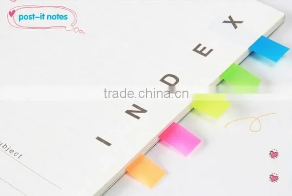 Clorful PET sticky memo sticky note pad PET memo writing