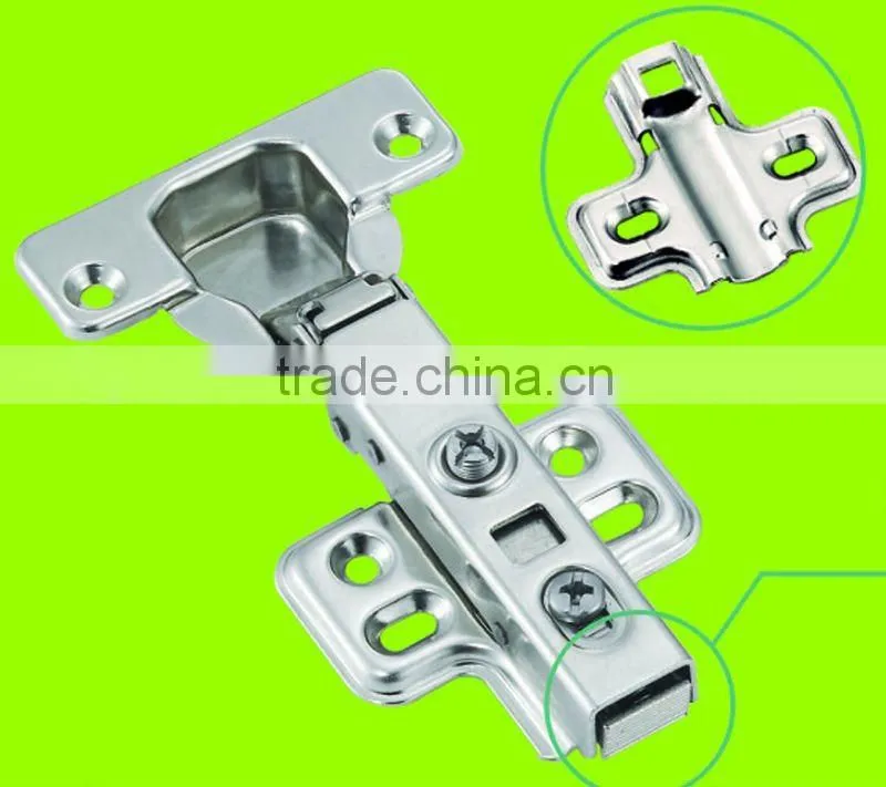 Stainless Steel Full-overlay Soft Closing hydraulic Kitchen cabinet hinges (clip on)HH1611