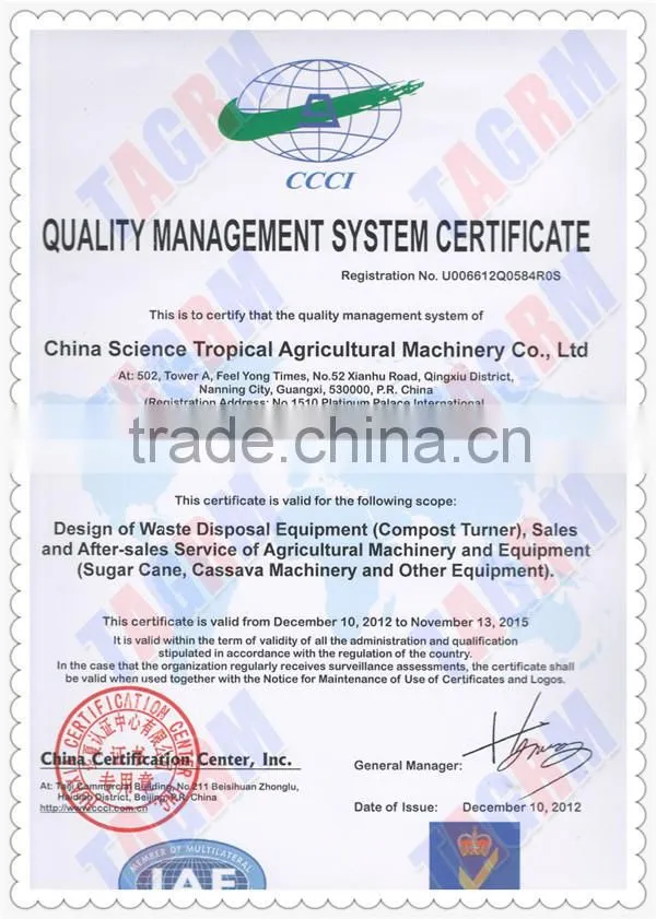 TAGRM sugarcane machine mini loader ZLG16 hot selling