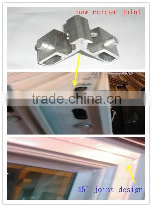 invisible fly screen window/pvc casement window with accoridion screen window/guangzhou