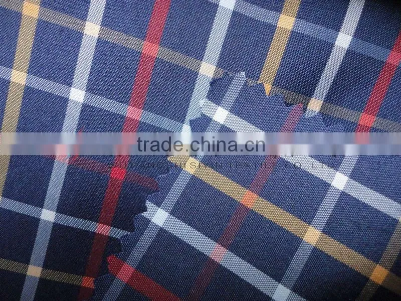 Yarn Dyed Check dark blue Fabric
