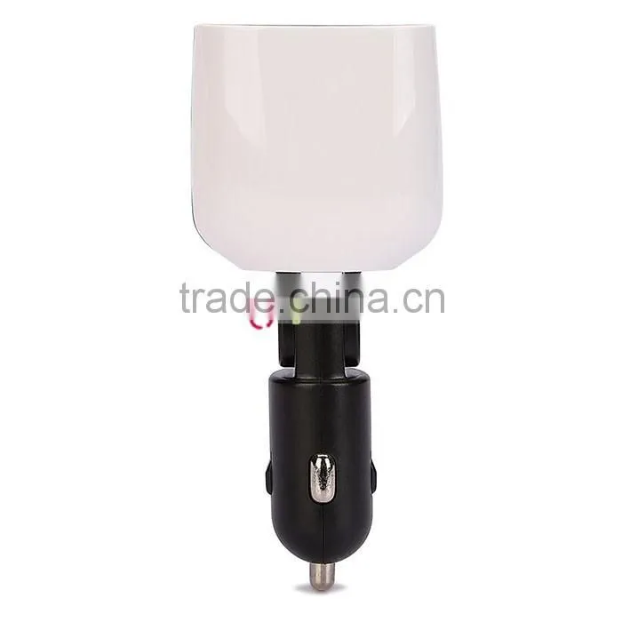 Dual LED Display USB Car Charger For Samsung Galaxy S6 Note 5 4 iPhone HTC White