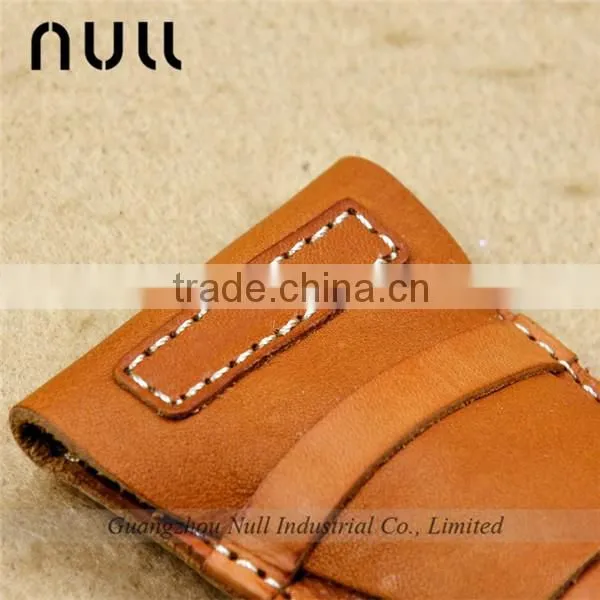 Wholesale men's gift item genuine leather pen and pencil holder