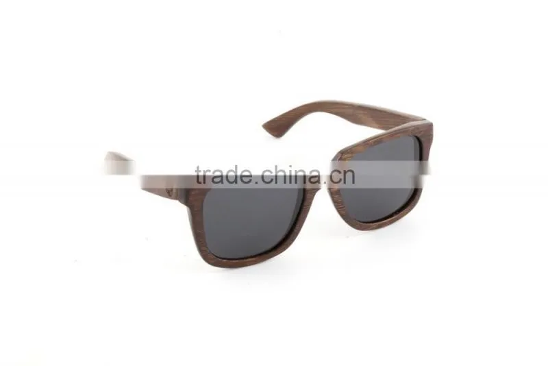 100% Handmade Custom Logo Style Polarized Lens Bamboo Wooden Sunglasses & Bamboo Case