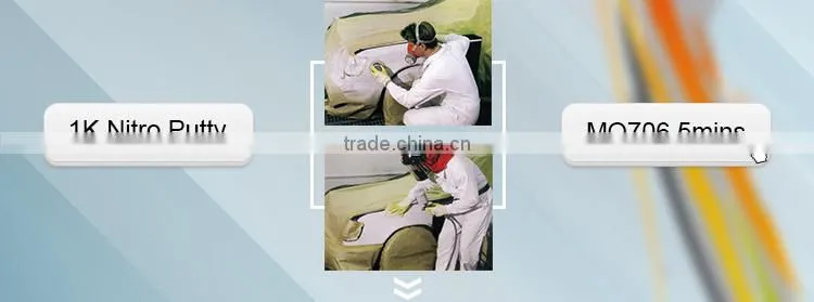 BPO system crack resistant galvanized steel auto body filler
