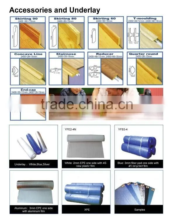 High quality V-groove laminate floor