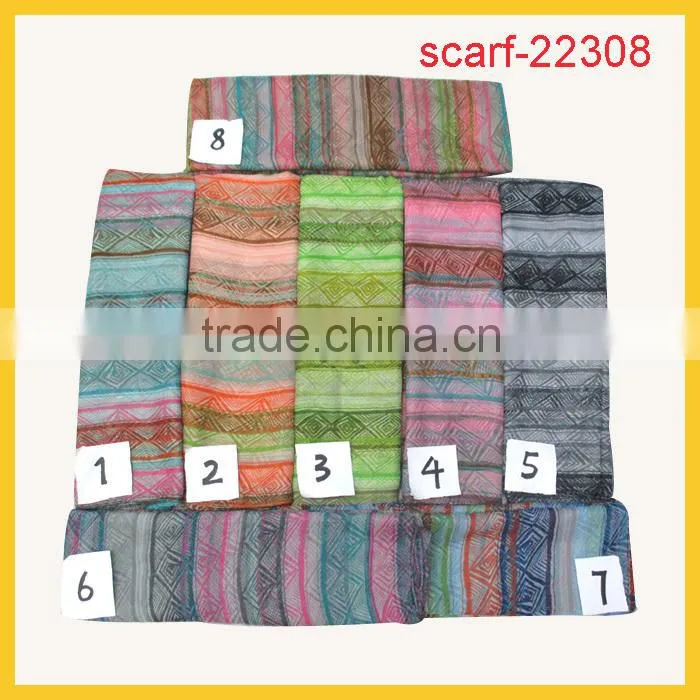 new pattern custom geometric printing scarves