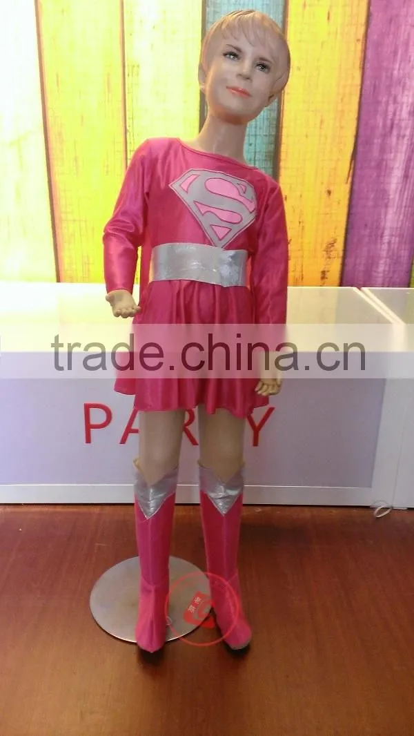 sexy latex supergirl corset costume cosplay superman costume for girls