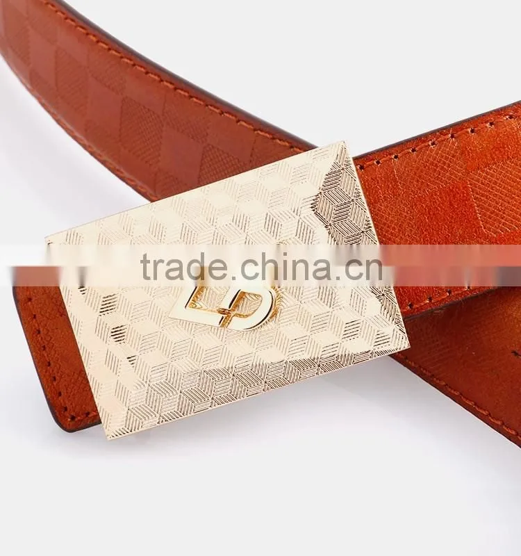 Cowhide genuine leather belts alloy buckle belt for men