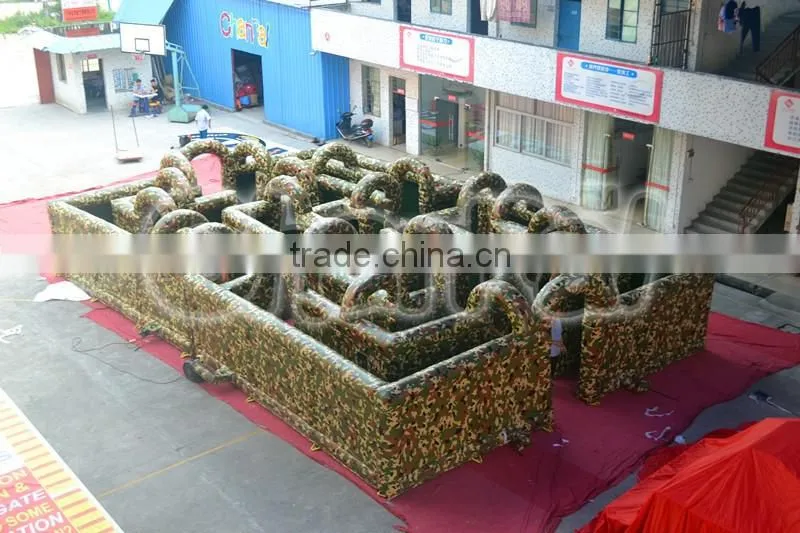 Giant laser tag inflatable laser maze military maze for sale