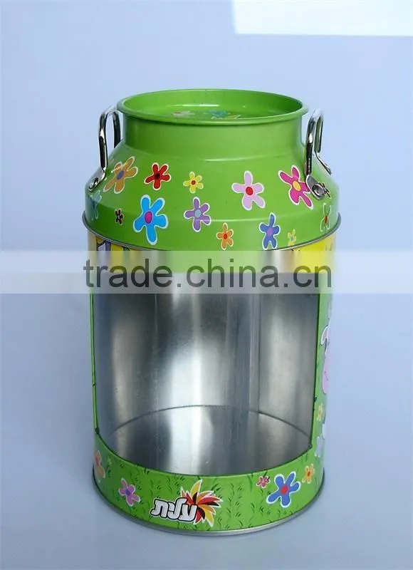 2016 Nice Design Metal Milk Can with Handle tin Water bottle