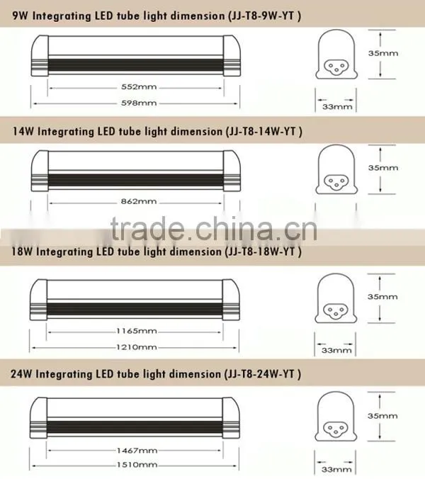 1.5m integrated top quality pure white producer t8