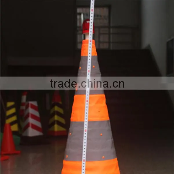 Water-proof Foldable Marker Cone, Cloth with Rubber Base Collapsible Cone