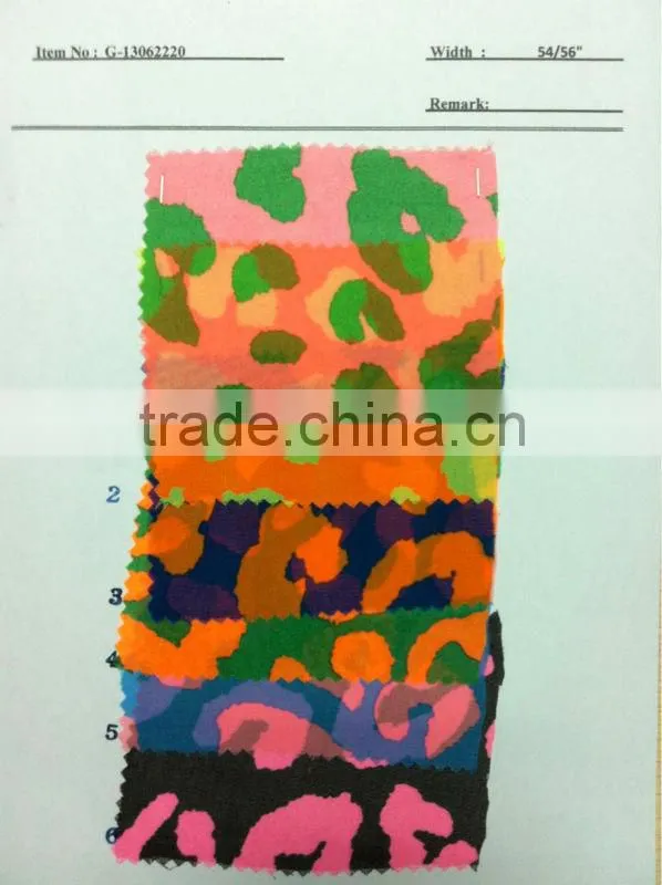 US$ 1/M up Chiffon Print Fabric Textile Stock Stocklot:G-13062220
