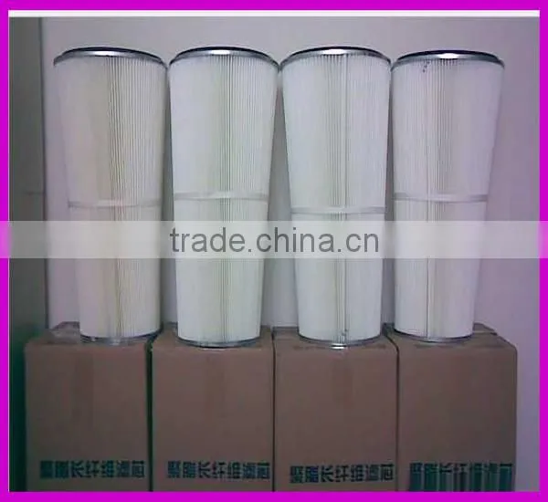 Cone type dust removal coating filter cartridge