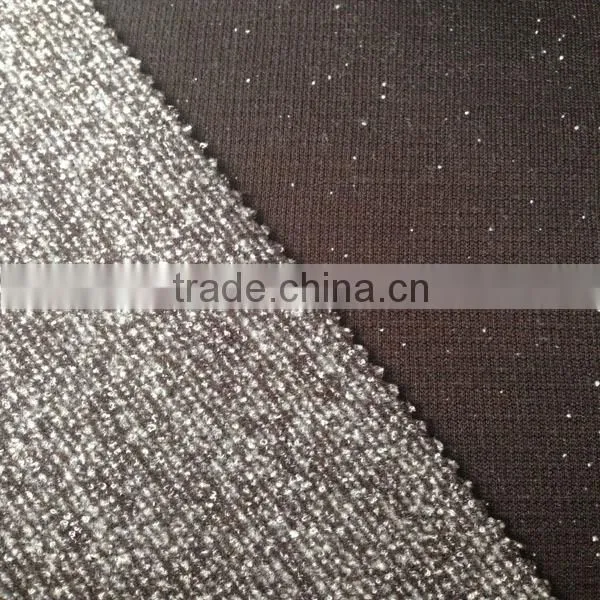 polyester organic cotton jersey scuba 2x2 rib knit fabric for sweater