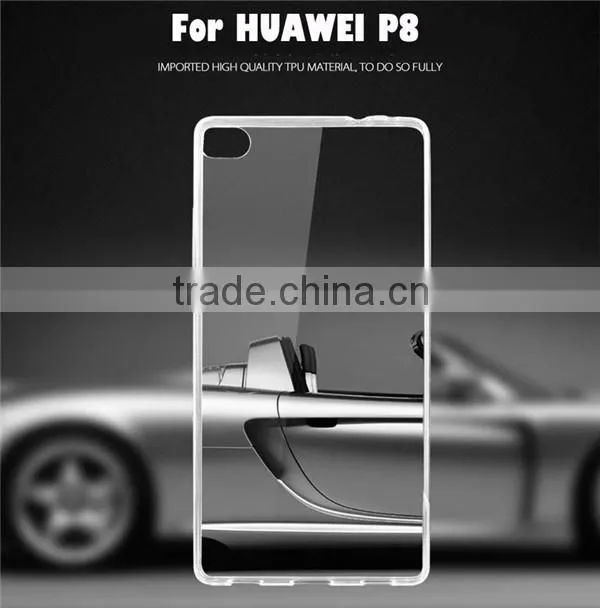 For Huawei P8 Max Ultra Thin TPU Case , Soft Clear Tranparent Crystal Gel Silicone Back Cover Case For Huawei P8 Case
