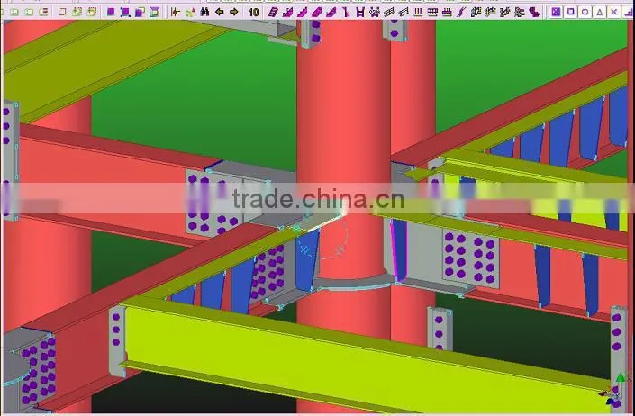 Steel structure workshop painting in different colors
