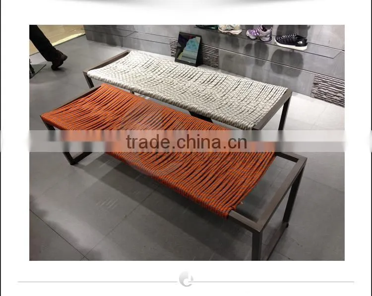 Hongjin Shoe Retail Store Rope Bench