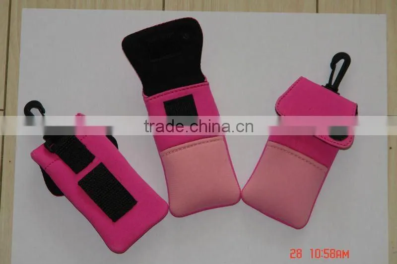 2016 Pink Cute Neoprene Mobilephone Accessory for Girls with hook