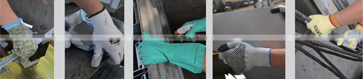 Anti-Vibration 7Gauge T/C Shell latex foam dots coated Safety working gloves machine