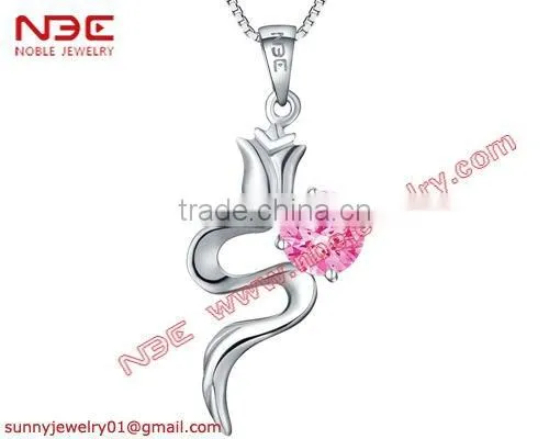 Noble pure silver necklace