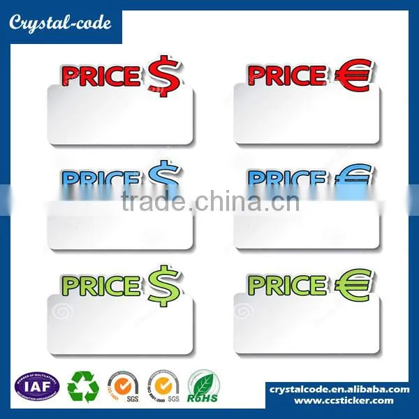 Waterproof strong sdheaive paper price tag