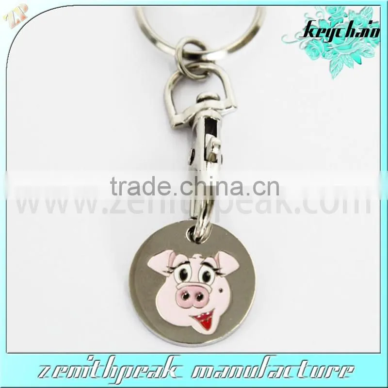 Matt silver house keychain custom metal