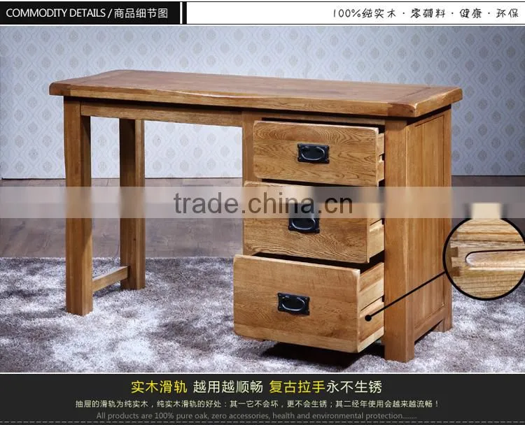Oak Wood Dressing Table and Dressing Chair