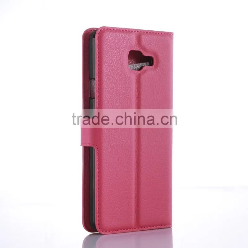 Factory Price Lichee Leather Pouch Wallet Case Folio Stand Cover for Samsung GALAXY A5 A510