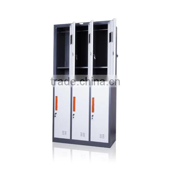 TJG-MC8536 Taiwan 2 Tier 6 Door Cheap Gym Metal Locker Hot Sale